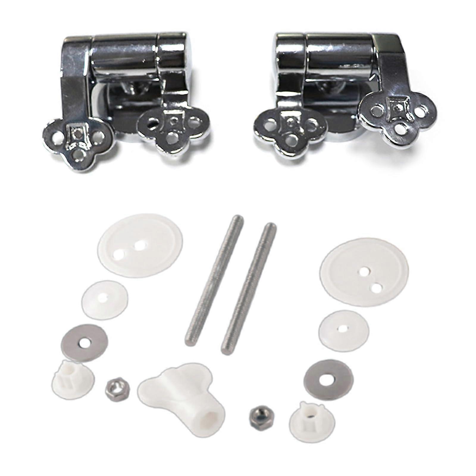 Toilet Seat Hinges Replacement Part Toilet Lid Hinges with Slow Drop Hinges Mechanism for Toilet Seat Simple Install Toilet Lid Hinges Replacement