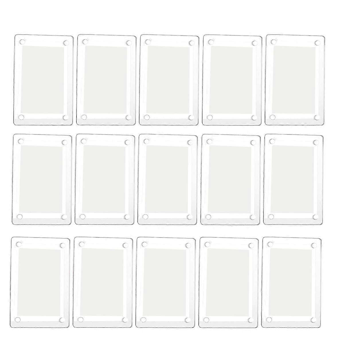 15 Pcs Acrylic Fridge Magnetic Frame Clear Frameless Display Frame