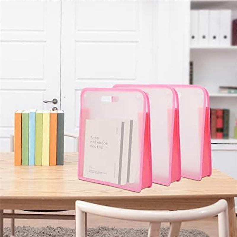 4Pcs Scrapbook Paper Storage,Paper Storage Organizer Pink