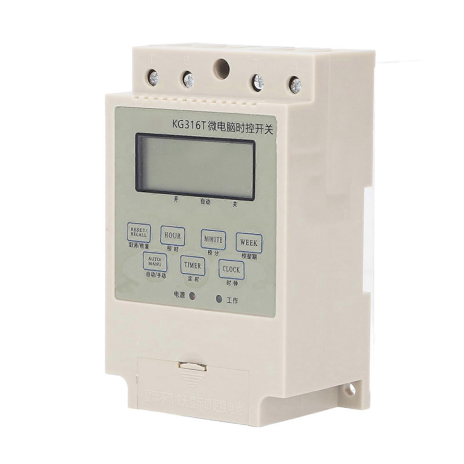 Microcomputer Time Control Switch Digital Electronic Timer Switch with Capacitor Rail Mounting 25A