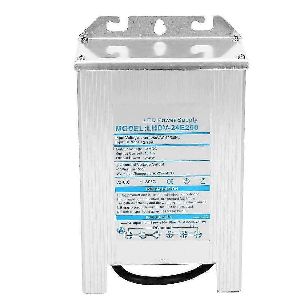 Rainproof Switching Power Supply Aluminum Alloy Material for LED Lights Module 250W(LHDV&#8209;24E 250 24V)