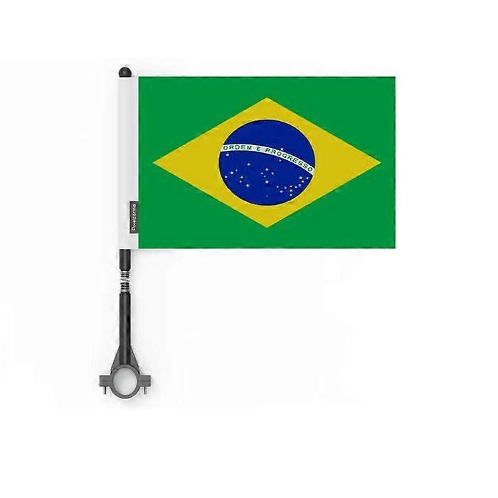 Brazil Bike Flag in Polyester – 14 x 21 cm – Cycling Flag – 10 pieces
