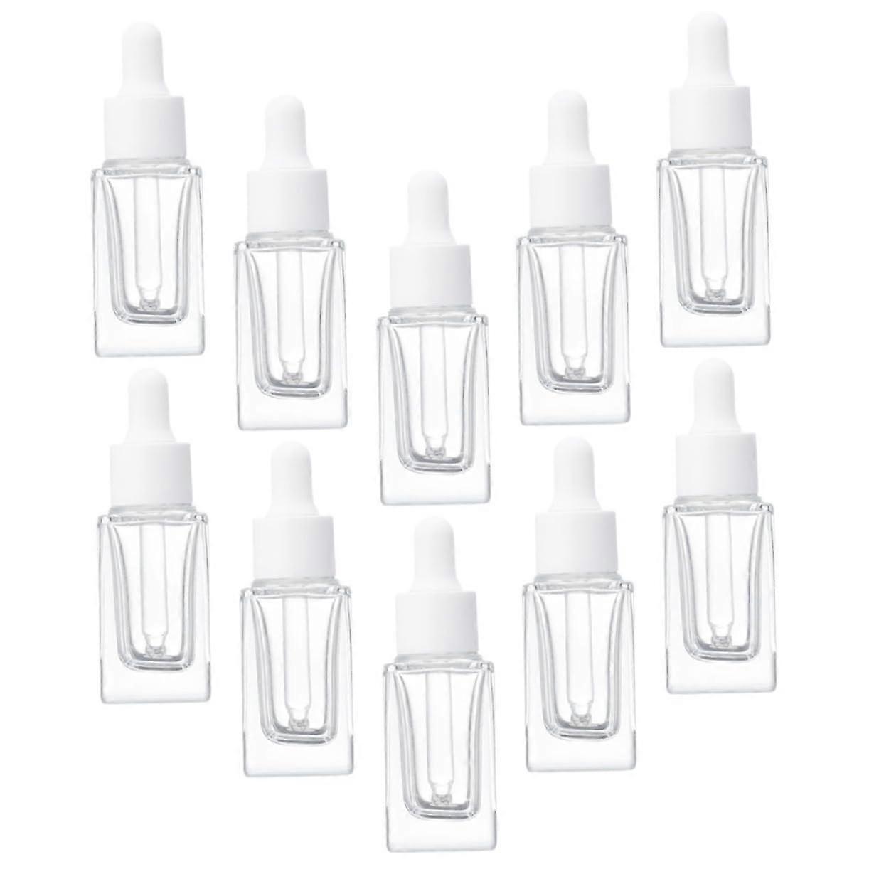Glass Dropper Bottles Set 15ml Leakproof Essential Oil Containers with Sealed Lid Portable for Travel Use