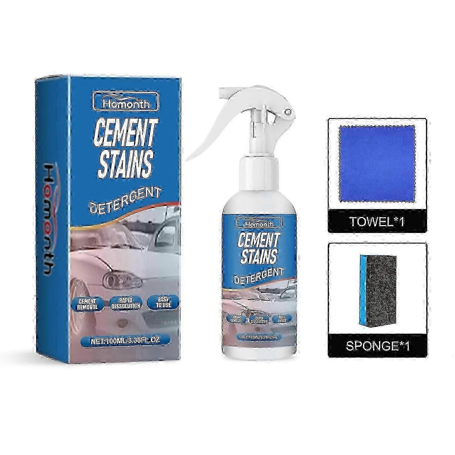 Homonth汽车水泥清洁喷雾套件汽车漆混凝土斑点去除顽固泥浆清洁