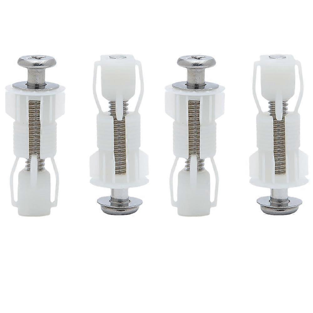 4 Pcs Toilet Lid Screws Seat Toilet Seat Attachment for Top Mounting Hinge