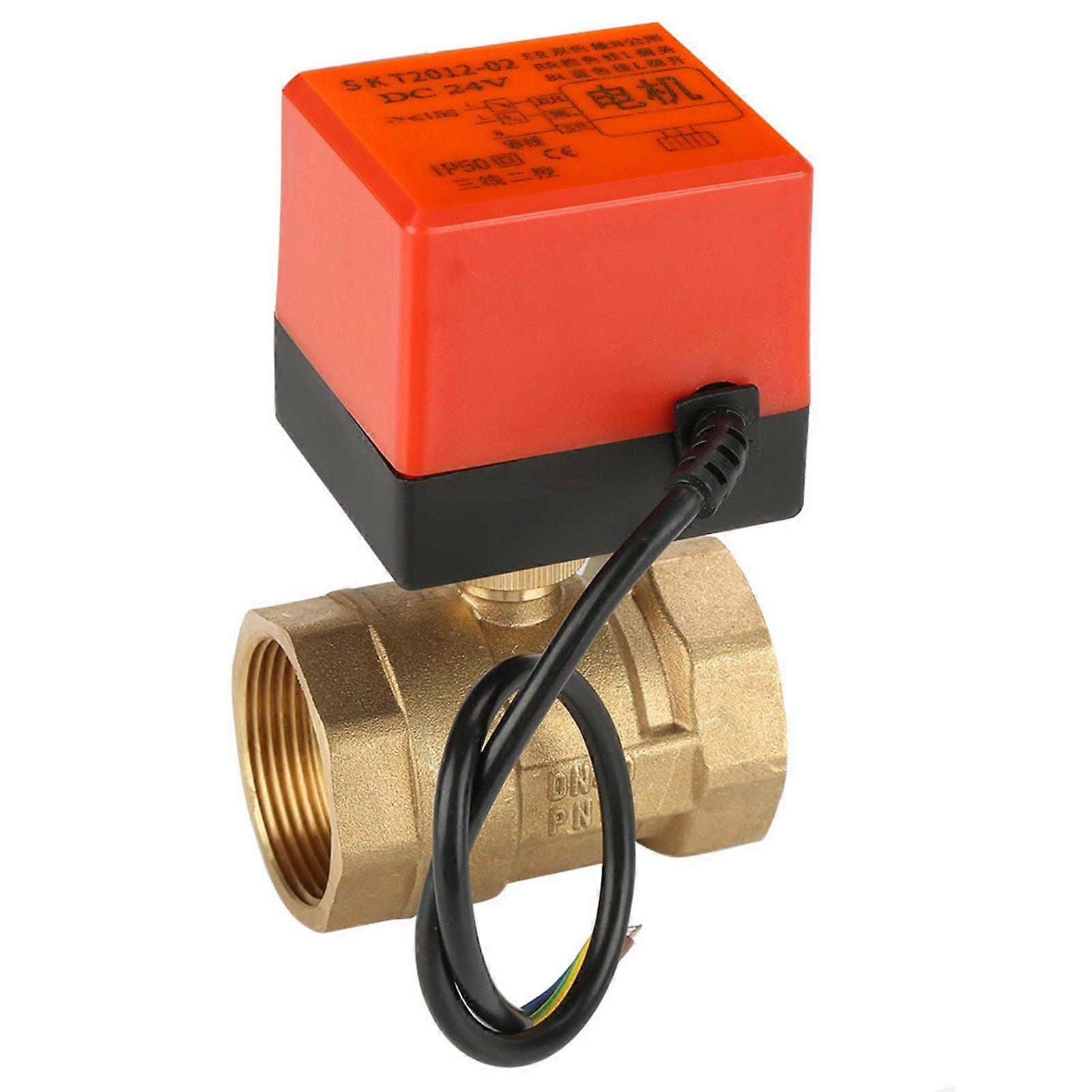 High quality  DC24V electric two-way ball valve three-wire two-control (DN40)