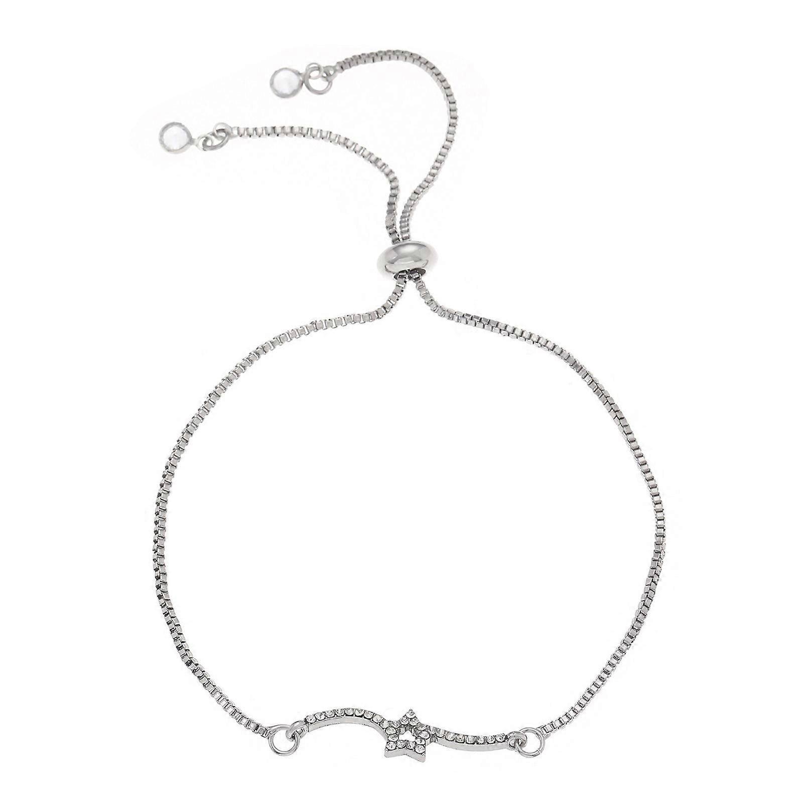 Bracelet pendentif étoile de styles vintage avec chaîne en zircon plaqué or 18 carats cuivre robuste pour les femmes à la mode vêtements décontractés