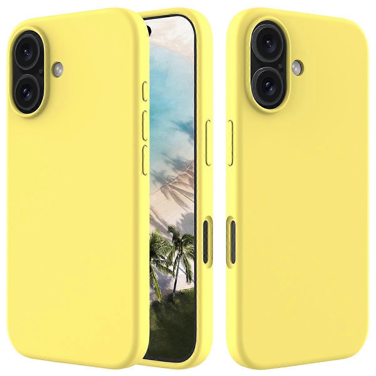 For iPhone 16 Case Liquid Silicone Soft Lining Shockproof Phone Cover