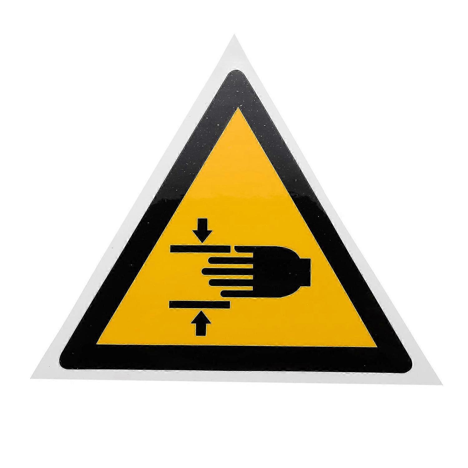 1pc Caution Hand Crushing Sticker Hand Crushing Warning Decals for Equipment