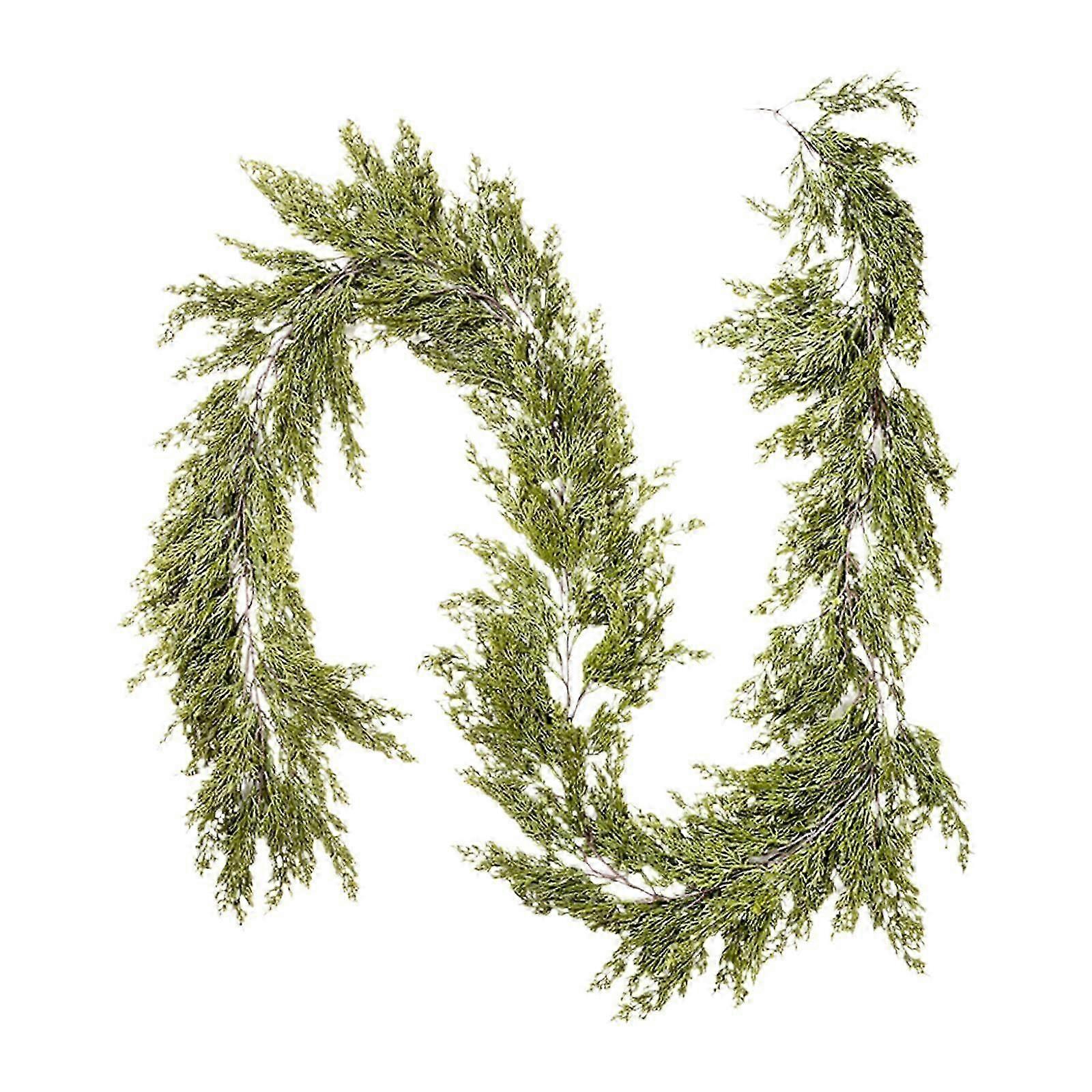 Simulated Christmas Cedar Leaf Plant Vine Realistic for Wall Decor Versatile 180cm