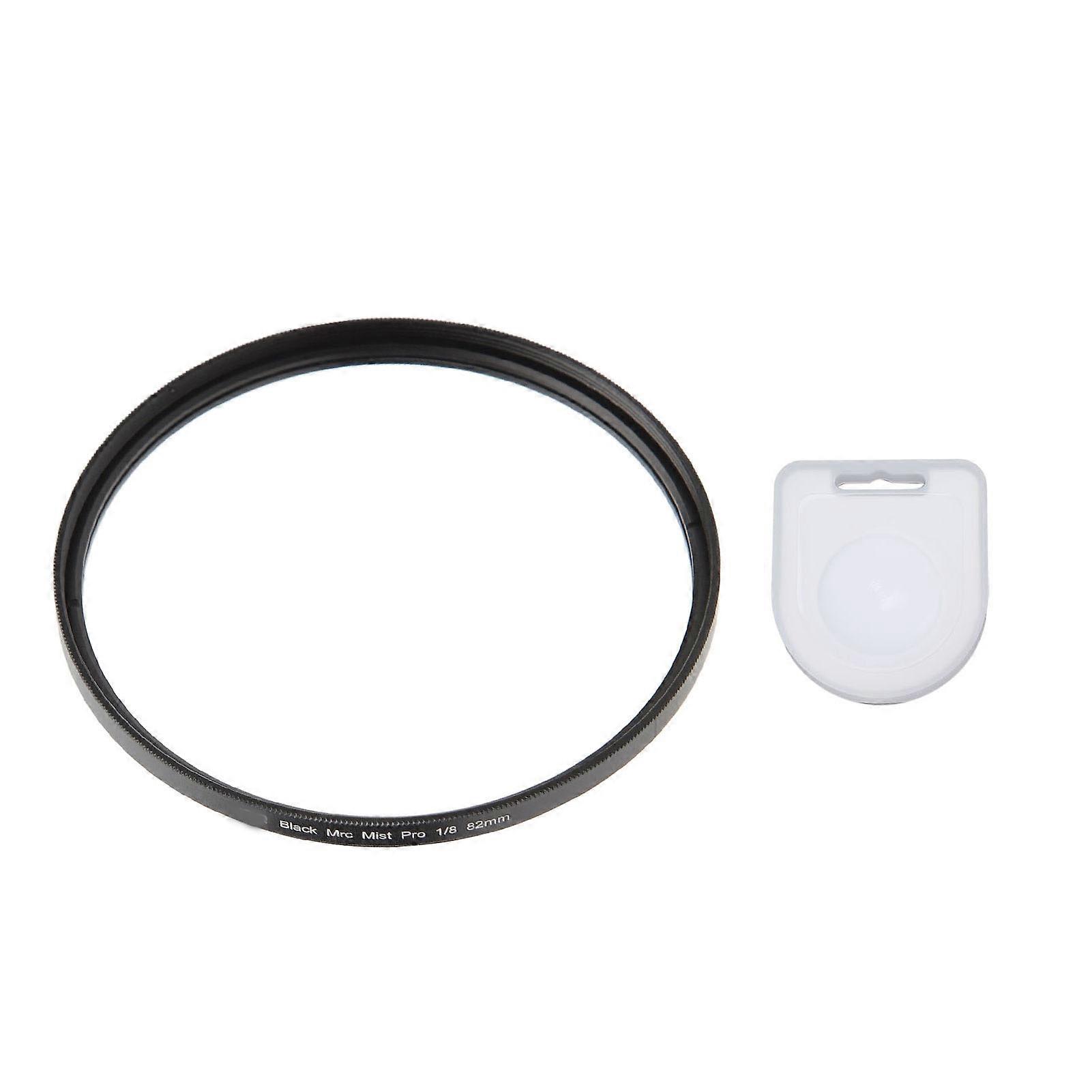Camera Black Mist Filter 1/8 Black Soft Light Filter Portrait Soft Focus Filter for Video Vlog Portrait Photography 82MM