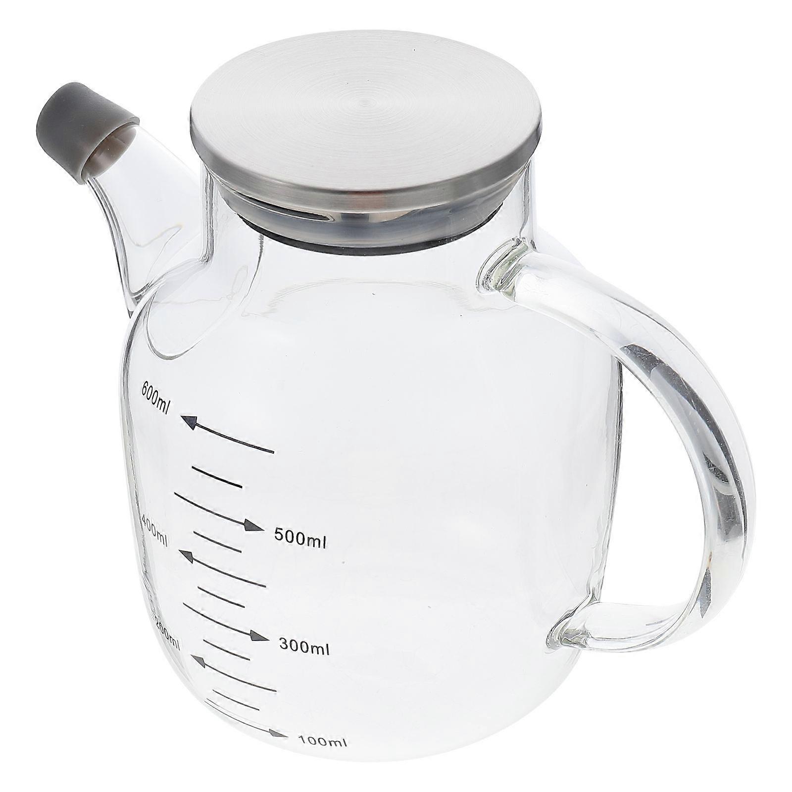 Transparent Glass Oil Bottle for Home Use Made of High Borosilicate Glass Practical and