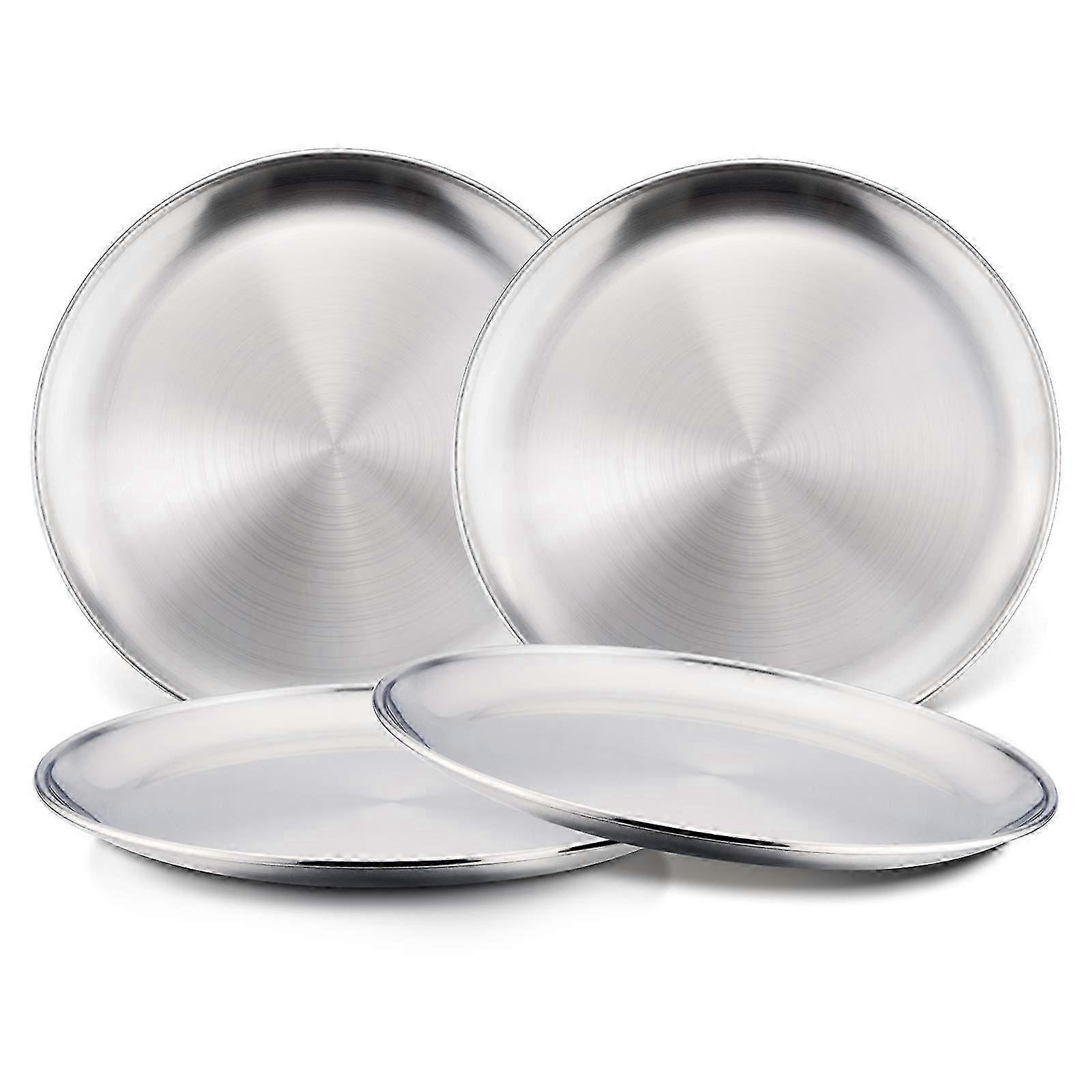 Set of 4 Serving Plates for Snacks, 8-inch Size, Perfect for Entertaining and Everyday Use