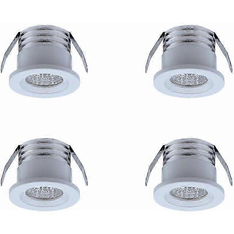 4-Pack Mini LED inbouwspots, 3W warm wit