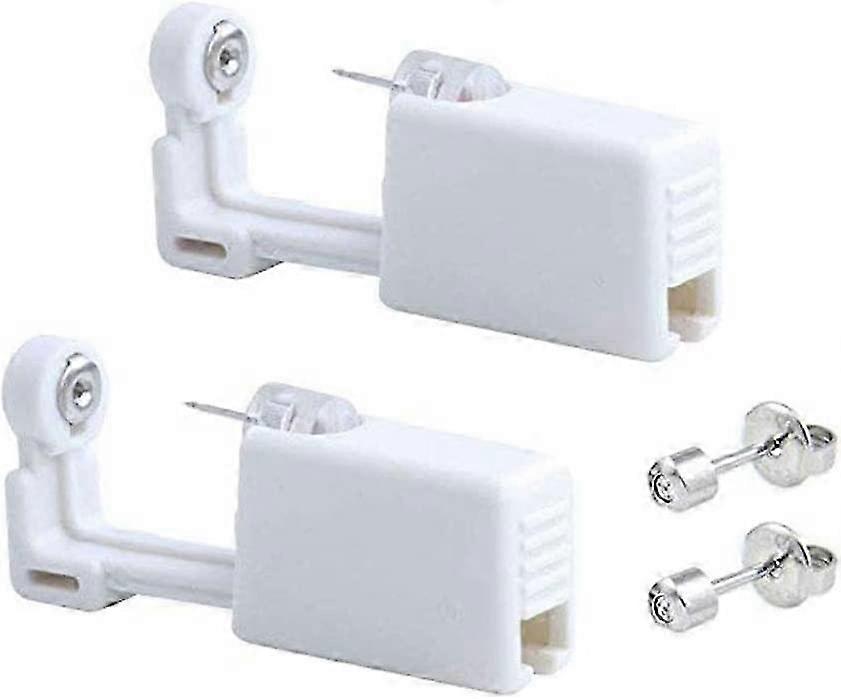 2 Pack Pain-Free Ear Piercing Gun Kit with Sterile Studs
