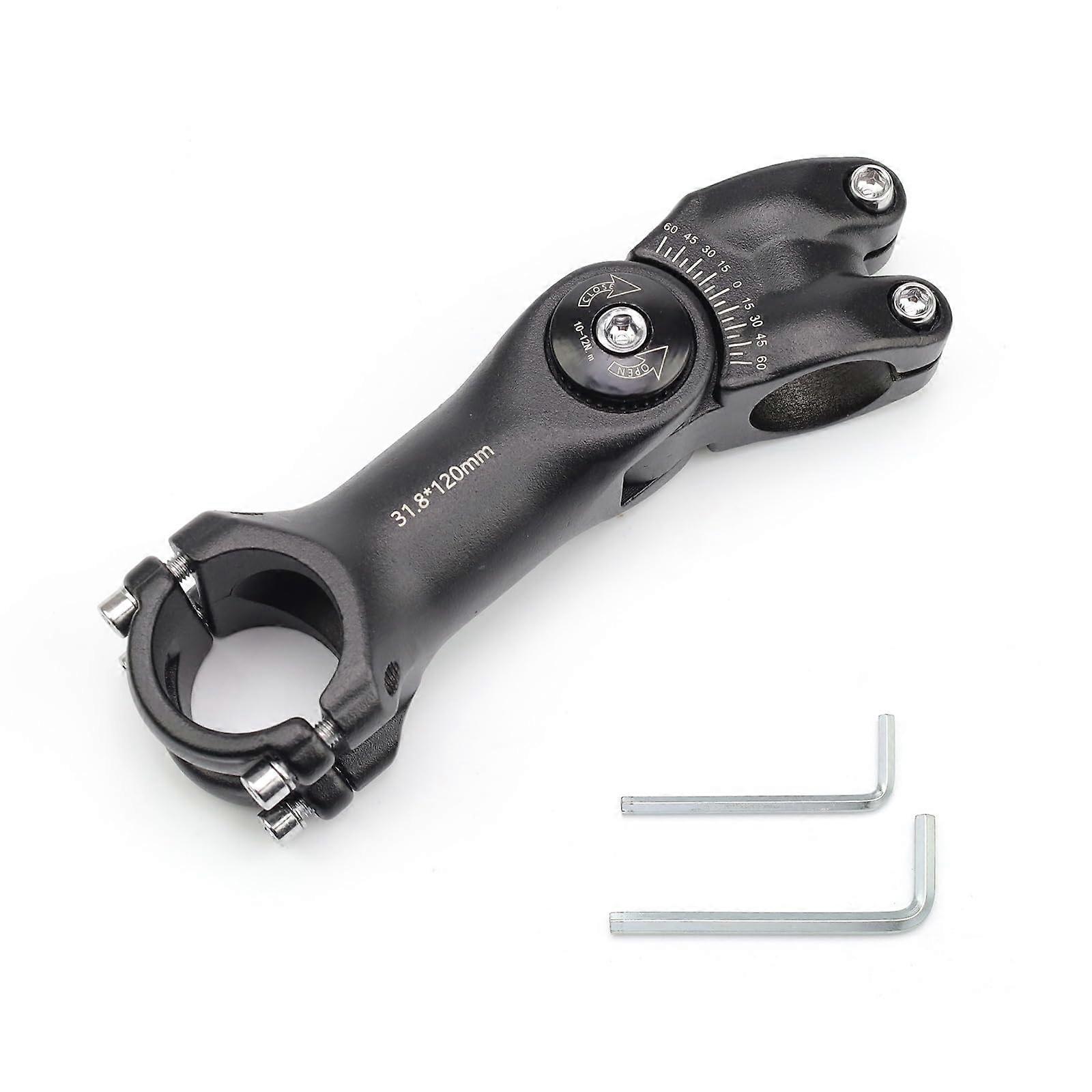 Bicycle Handlebar Riser Aluminium Alloy Bicycle Handlebar Stem 31.8 × 120 mm Handlebar Riser ± 60° Adjustable for Raising the Bicycle Handlebar