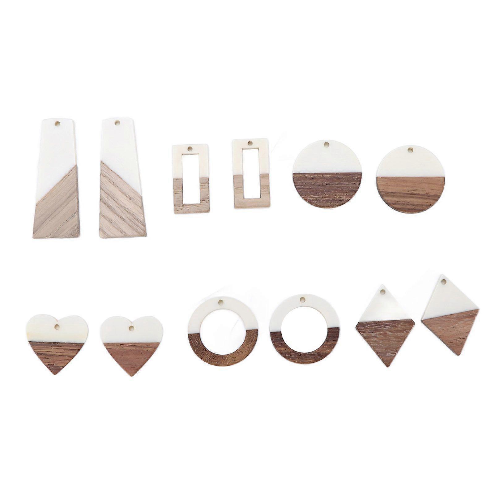 2025 أحدث طراز 12 قطعة أقراط خشبية سجل طبيعي صديقة للبيئة