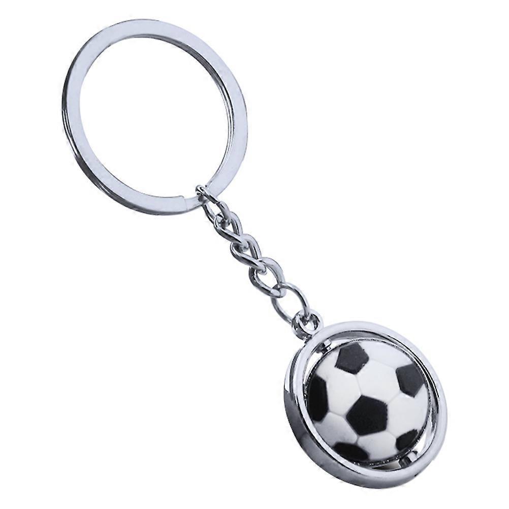 Rotating Metal Soccer Ball Keychain for Football Lovers – Sturdy Sports Key Ring – Unique Decorative Key Holder for Birthday, Father’s Day