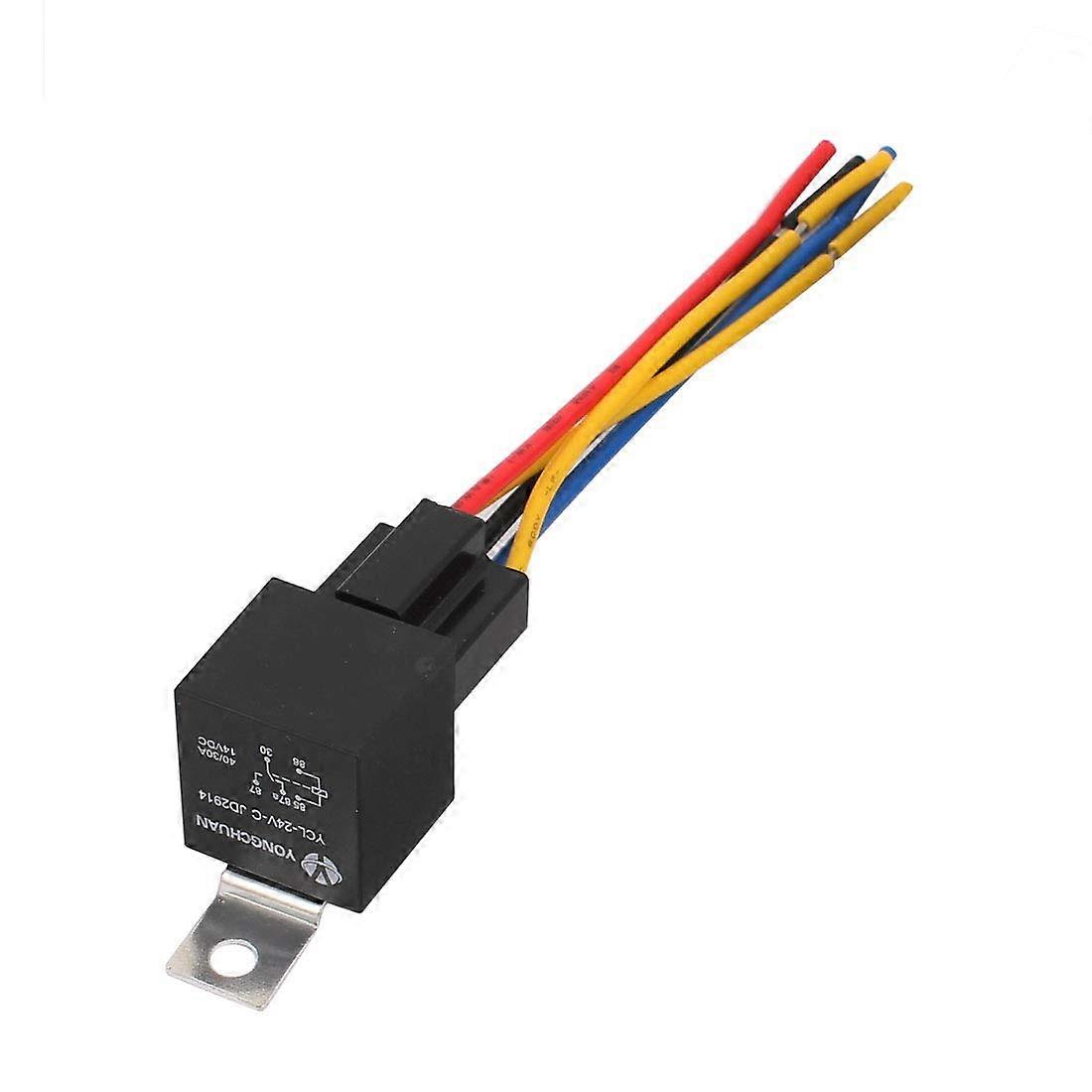 DC 14V 5-Pin Relay For Car Alarm, 1NO1NC With Socket, Car Alarm Relay Replacement