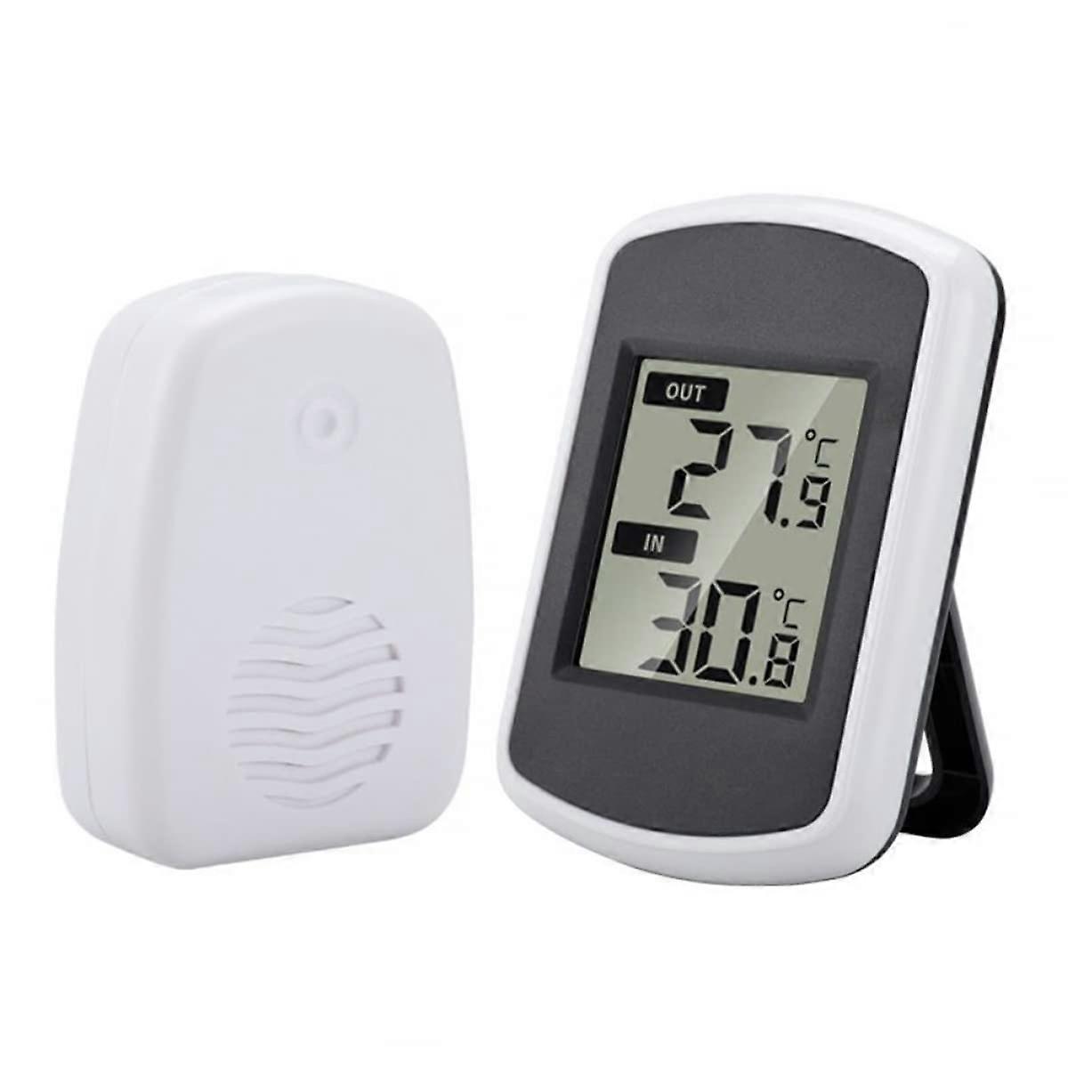 Digital Weather Station Indoor Outdoor Thermometer Wireless with Remote Outdoor Sensor and Dual Temperature Display
