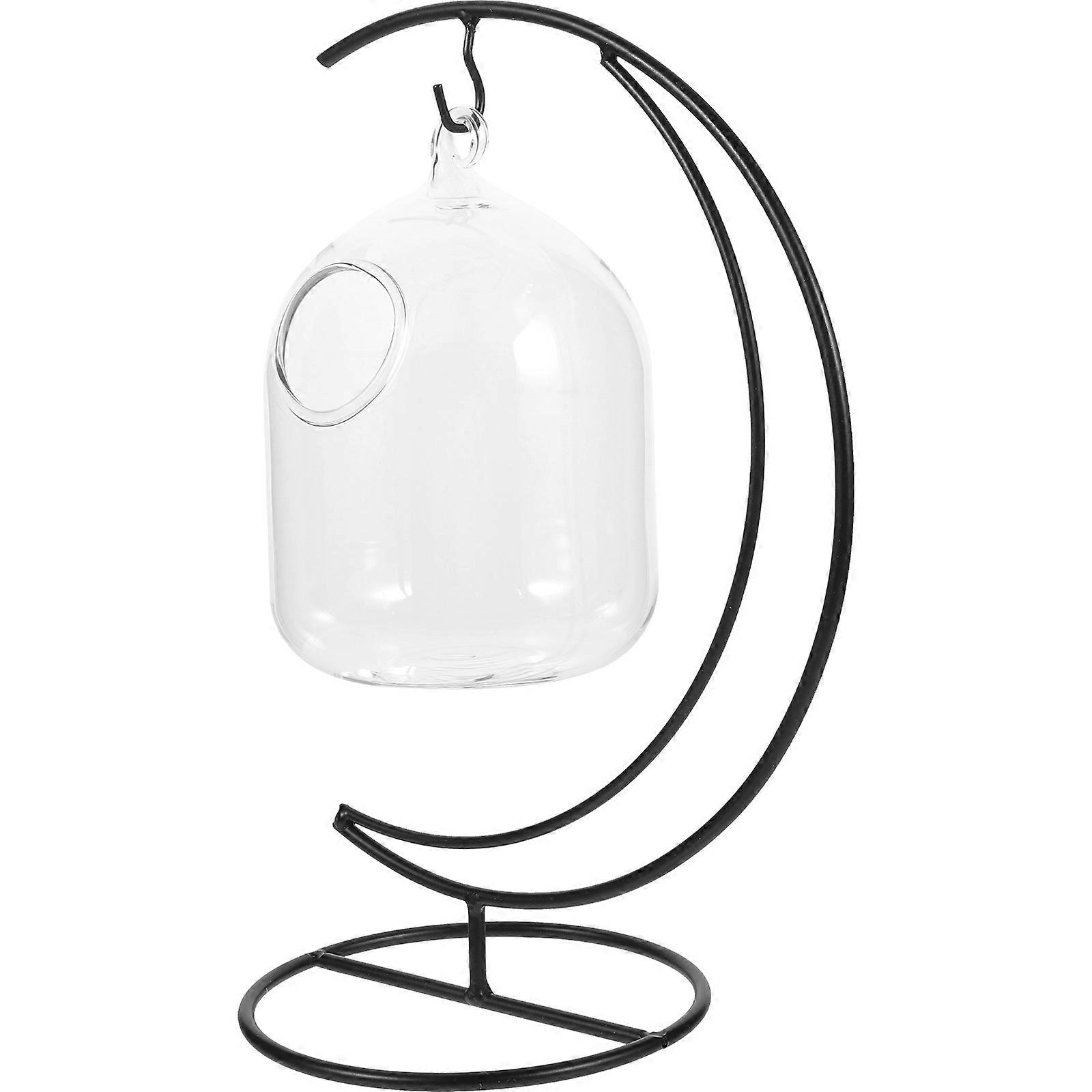 Clear Fish Tank Hanging Fish Bowl Office Desktop Small Fish Tank Elegant Design 1 Set