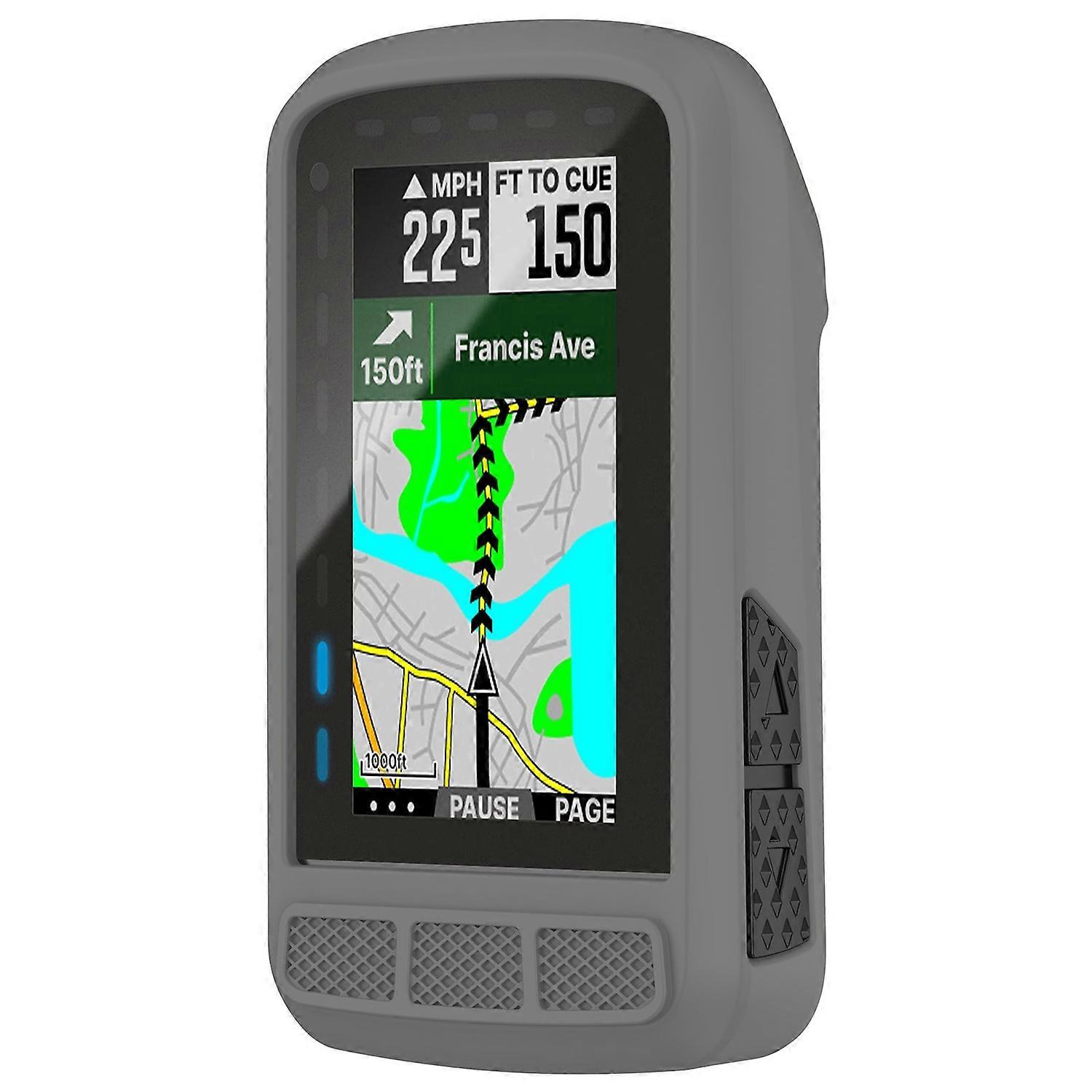 J2N Pour Wahoo Elemnt Roam2 (WFCC6) Housse de Protection Ordinateur de Vélo E7V Silicone Anti-Drop Case - Foncé