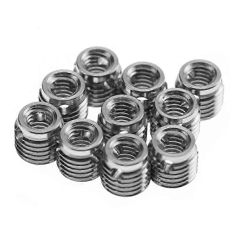 Stainless Steel Self Tapping Thread Inserts 10 Pcs M5x0.8 Inner M8x1.0 Outer Components