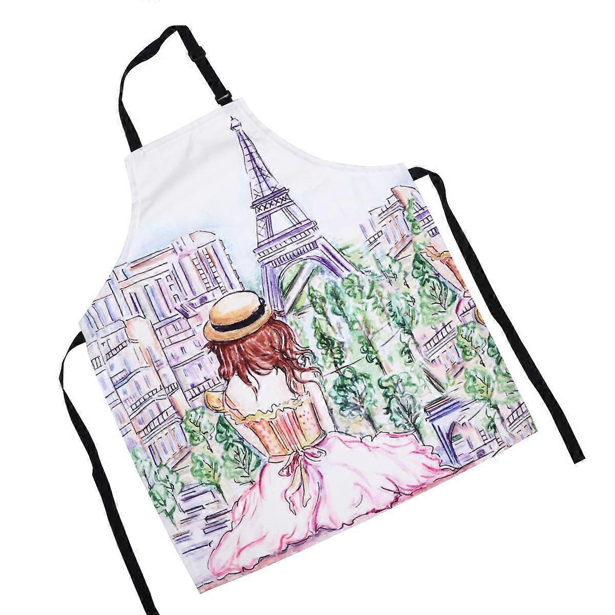 Cooking Aprons For Men Eiffel Tower Kitchen Apron Easy-to-clean Multi 70x60x0.2cm 1Pack