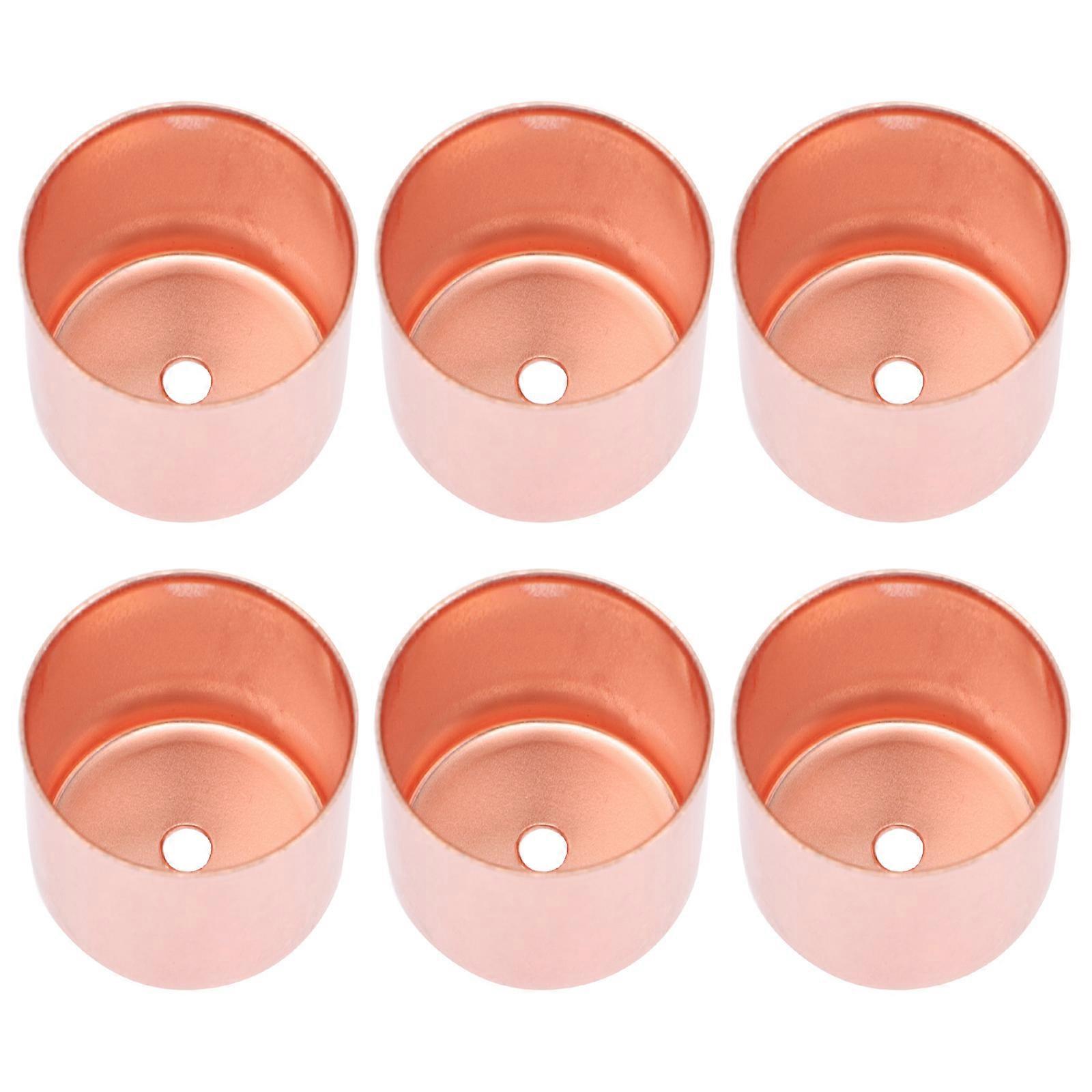 Rustic Candlestick Holders Metal Cups Avoid Dripping Wax For Living Room 6Set