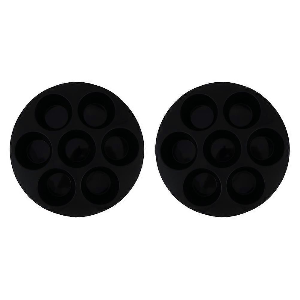 Silicone Muffin Tray Large Muffin Cake Cups 7 Grids Air Fryer Accessory for Home Baking 2Set