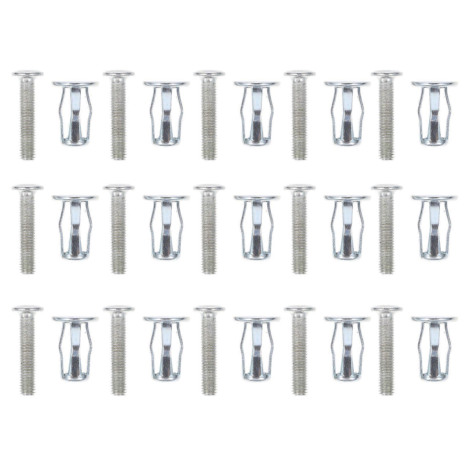 15pcs Expansion Nut Jack Nuts with Screws for Hollow Wall – Petal Nuts Fixings for Easy Installation of Plates & Tubes