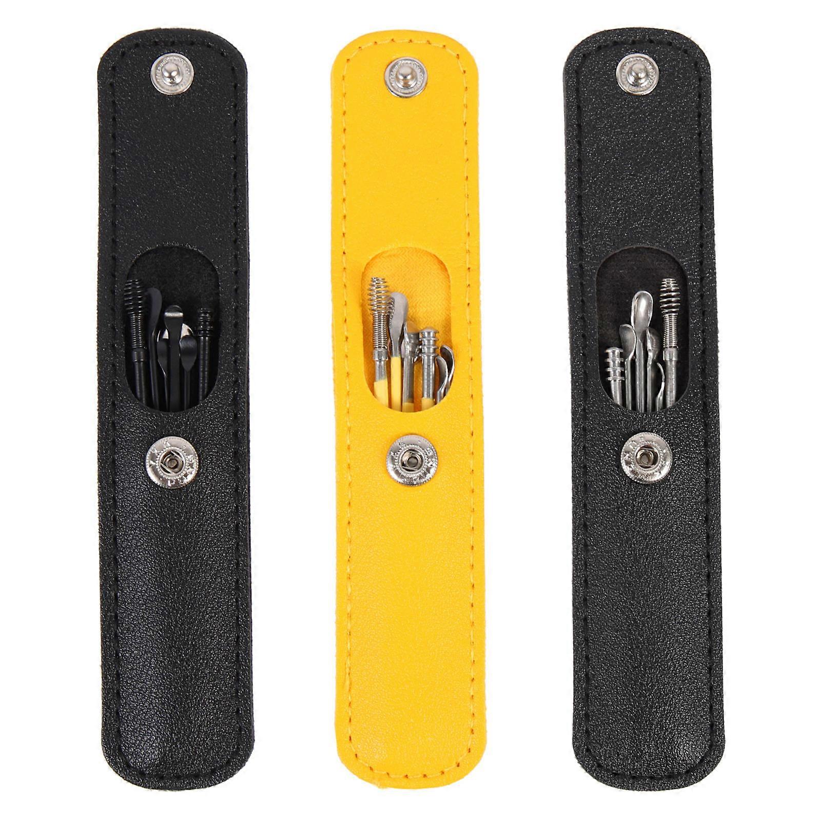 Portable 3 Piece Stainless Steel Ear Cleaning Kit for Adults – Earwax Removal Tools with Ear Massage Supplies for Comfortable Use