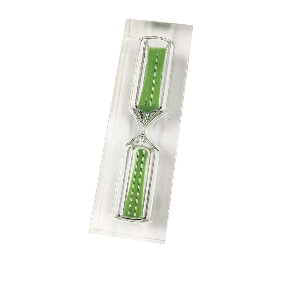 Premium Portable Crystal Sandglass Timer for Teeth Brushing – Green Sand Clock Decoration – Imitation Plastic Hourglass for Routine & Play