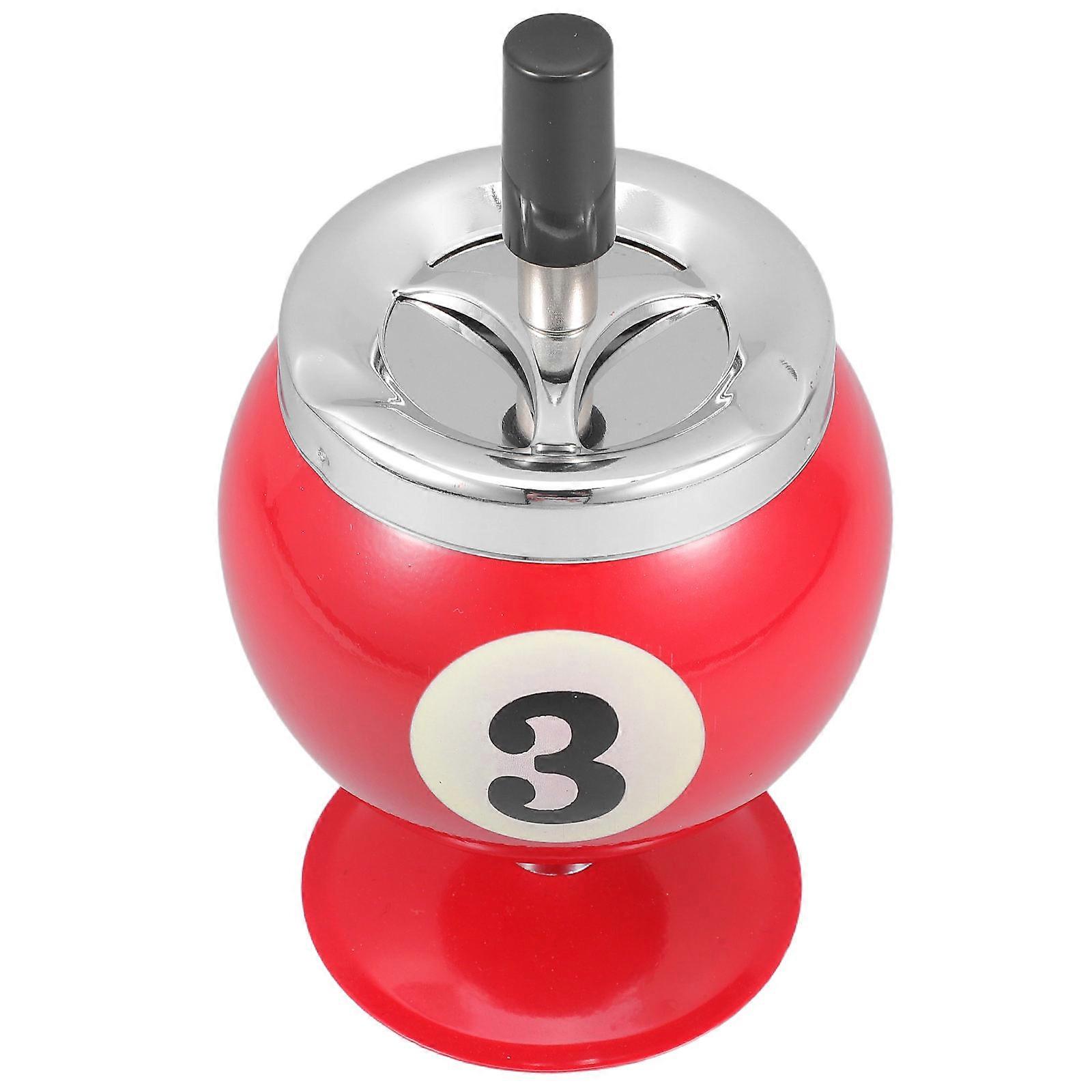 Stylish Metal Ashtray With Lid For Office Use Prevent Ash Scattering Holder Square Shape Red 17.00X9.00X9.00CM 1Pack