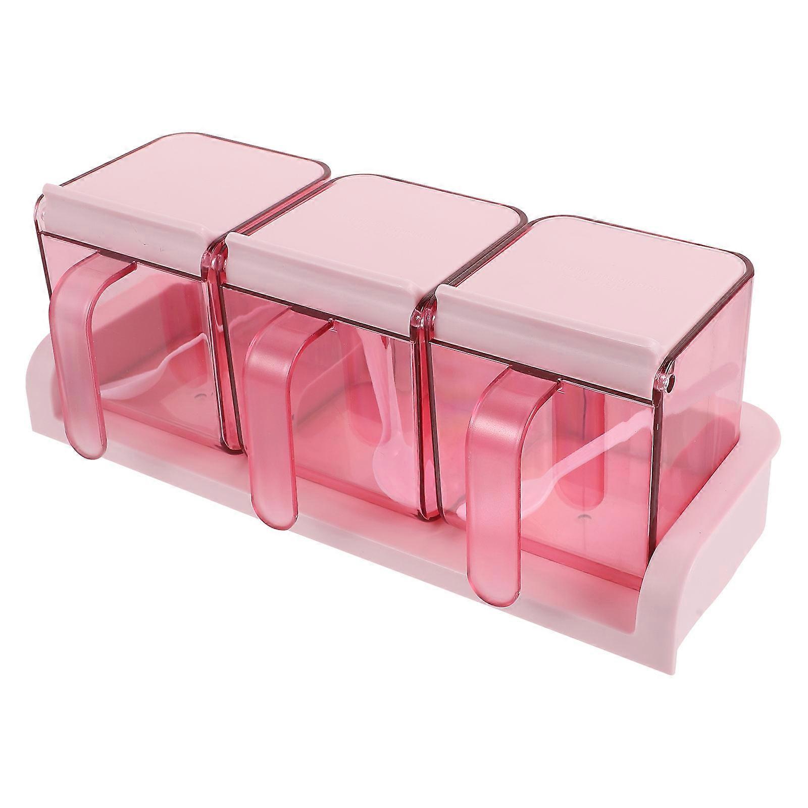 1 Set Square Shape Seasoning Box Seasoning Container Seasoning Holder (Blue)