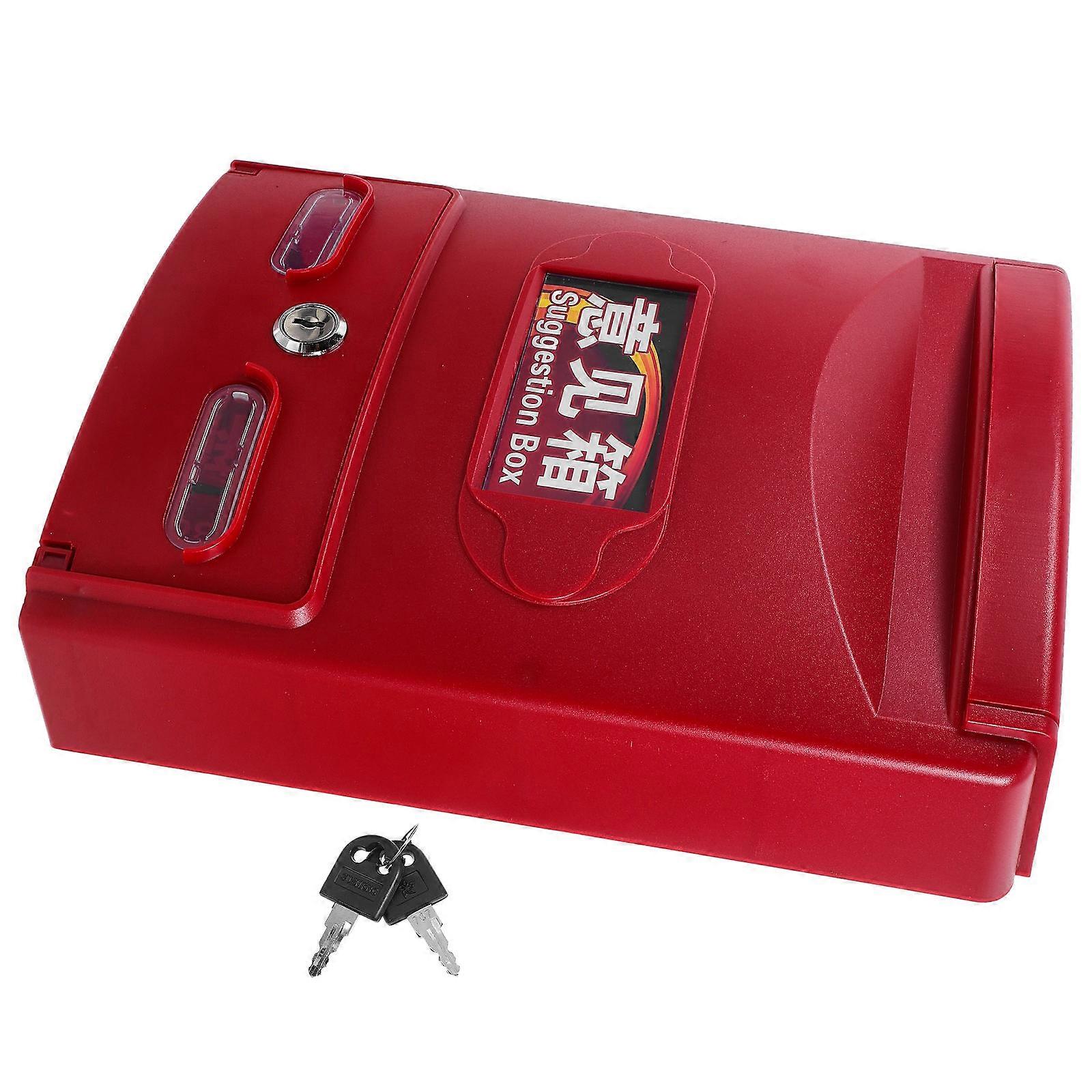 Locking Mailbox Wall Mounted Secure Mailbox For Outdoor Use Home Or Office Environment 28.50X21.50X8.00CM Red 1Set