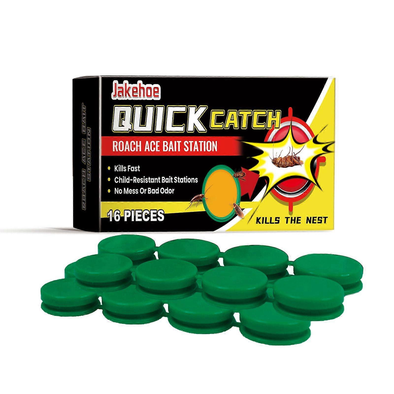 16Pcs Cockroach Bait Station Cockroach Trap Suitable for Indoor and Outdoor Use Small and Large Cockroaches Cockroach Traps