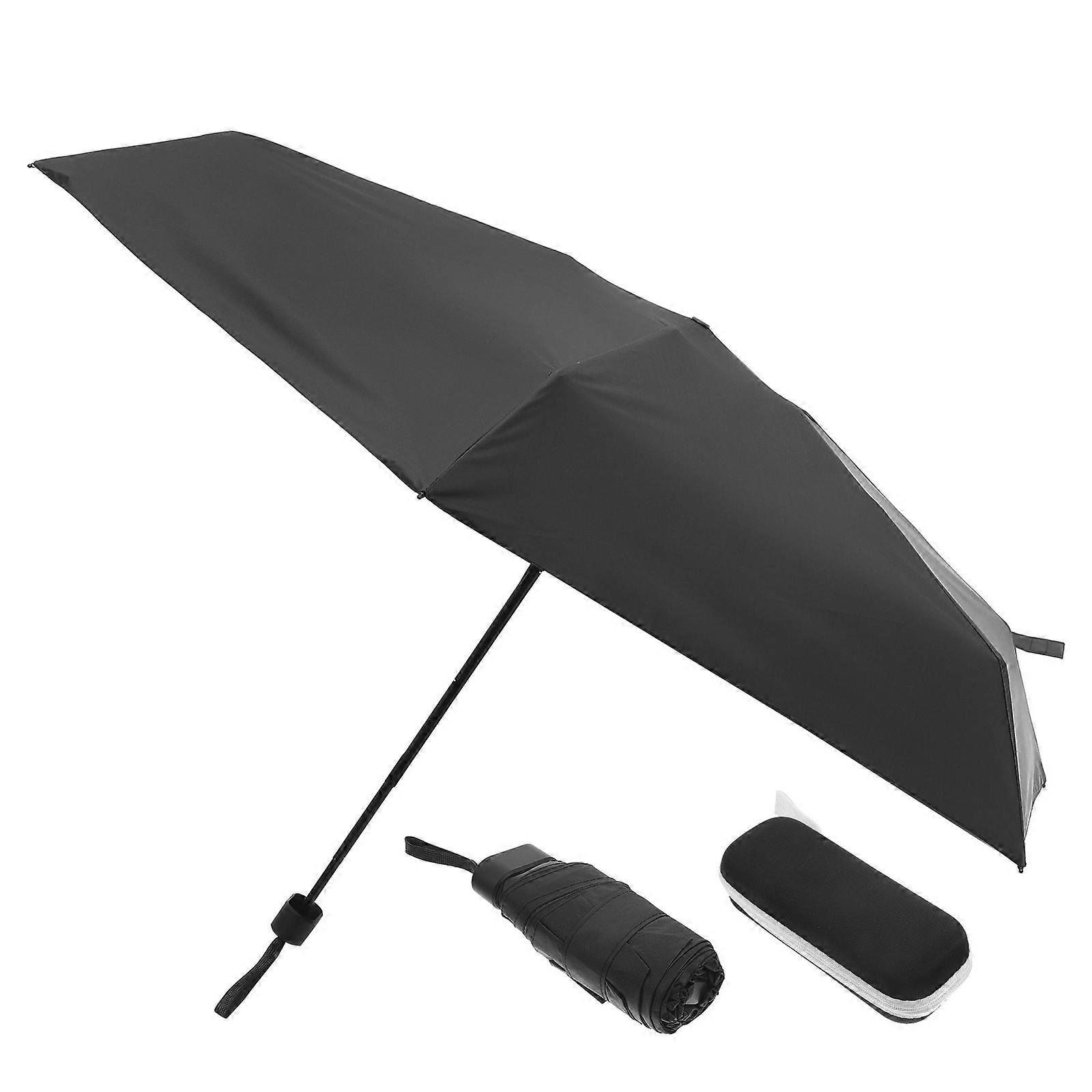 Lightweight Compact Folding Sun Umbrella with UV Protection and Capsule Case for Travel – Unisex Portable Parasol for Rain and Sun Protection
