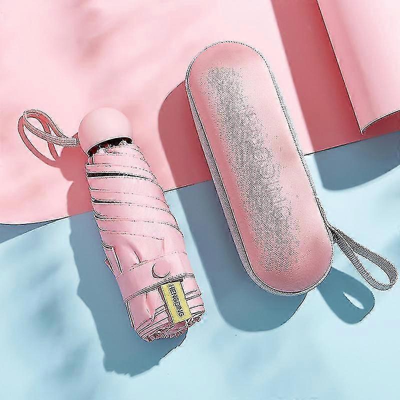 Mini sateenvarjo Lapset Tuulenpitävä Värikäs Tasku sateenvarjo Sade Naiset