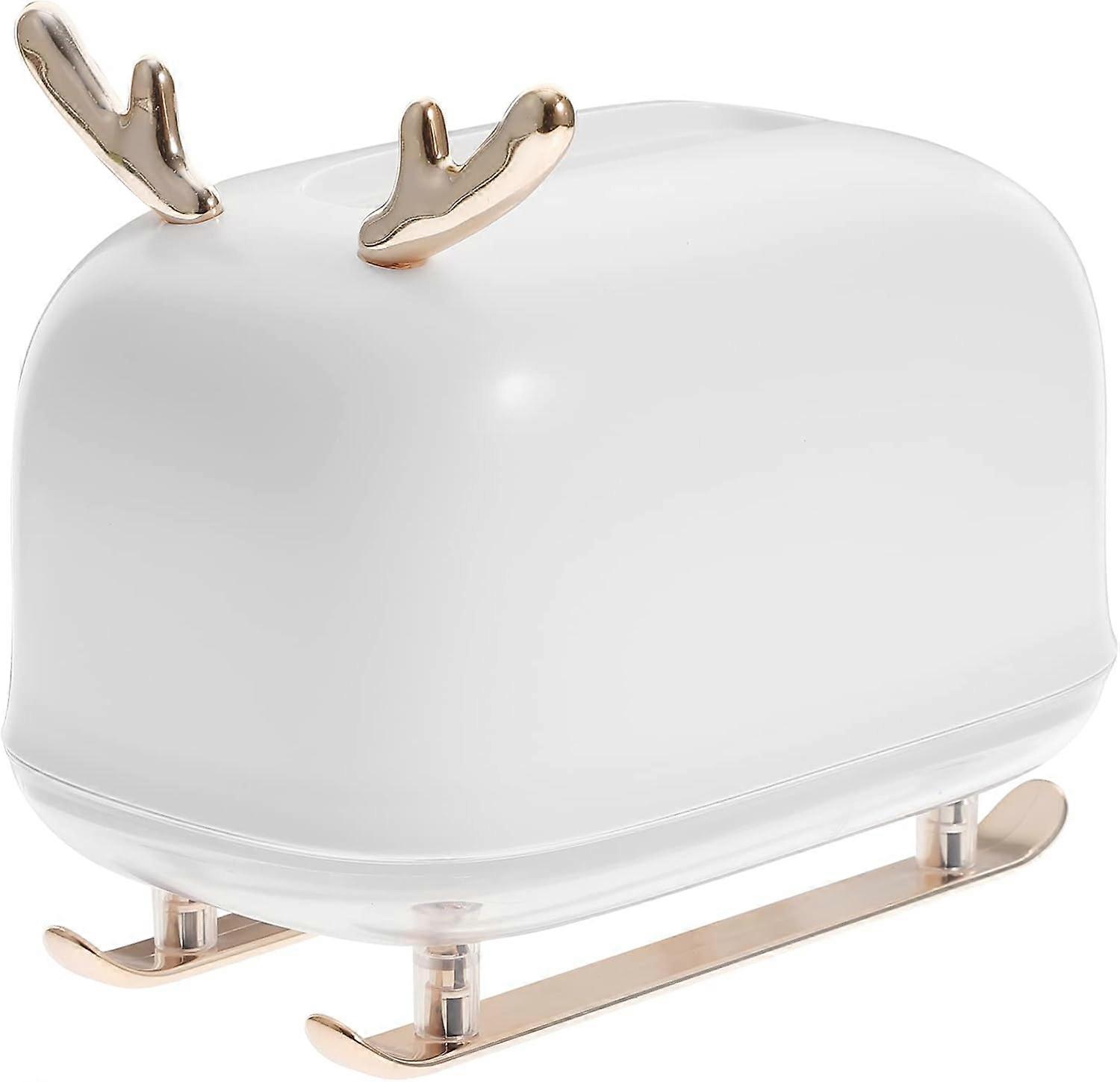 Sleigh Tissue Box Tissue Storage Box Desktop Tissue Case White Cartoon Reindeer Napkin Storage Box Paper Container