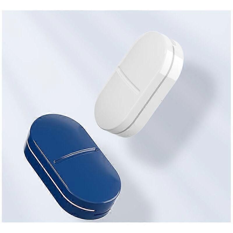 2-Piece Pill Splitter, Tablet Divider with Blade, Pill Cutter for Small and Large Pills, Portable Pill Splitter
