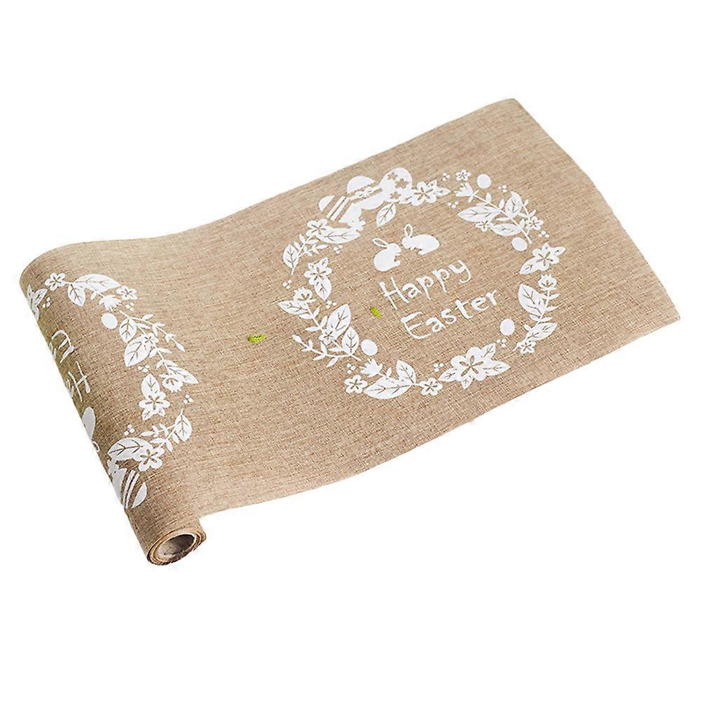 Table Setting Decorations Linen Rectangular Table Runner Easter Dinner Khaki 270 x 28 cm Wear Resistant 1Pack