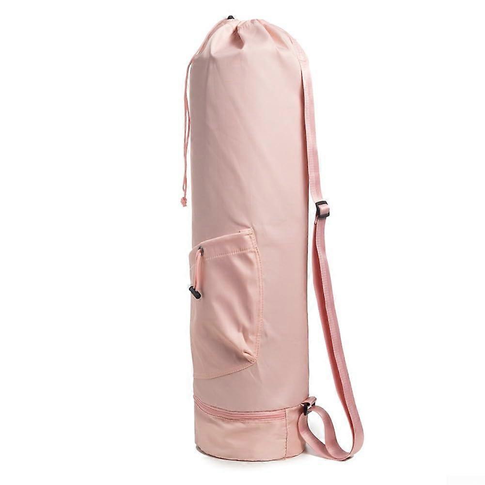 yoga mat bag with adjustable strap length and weatherresistant material Pink