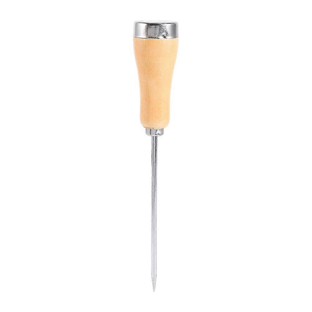 Stainless Steel Ice Axe Ice Crusher with Wooden Handle Easily Breaks Ice Blocks for Kitchen and Picnic