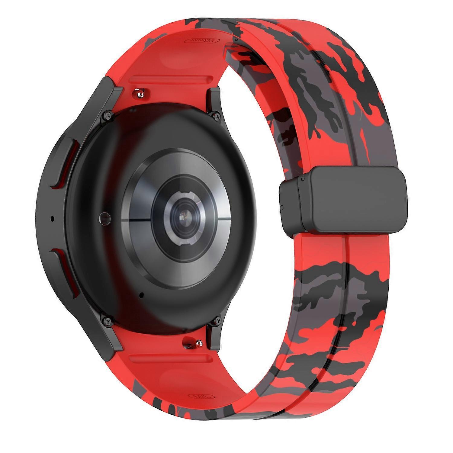 עבור סמסונג גלקסי שעון 5 פרו 45 מ"מ סיליקון שעון להקה רצועת הסוואה מתכווננת עם מגנטי Fo