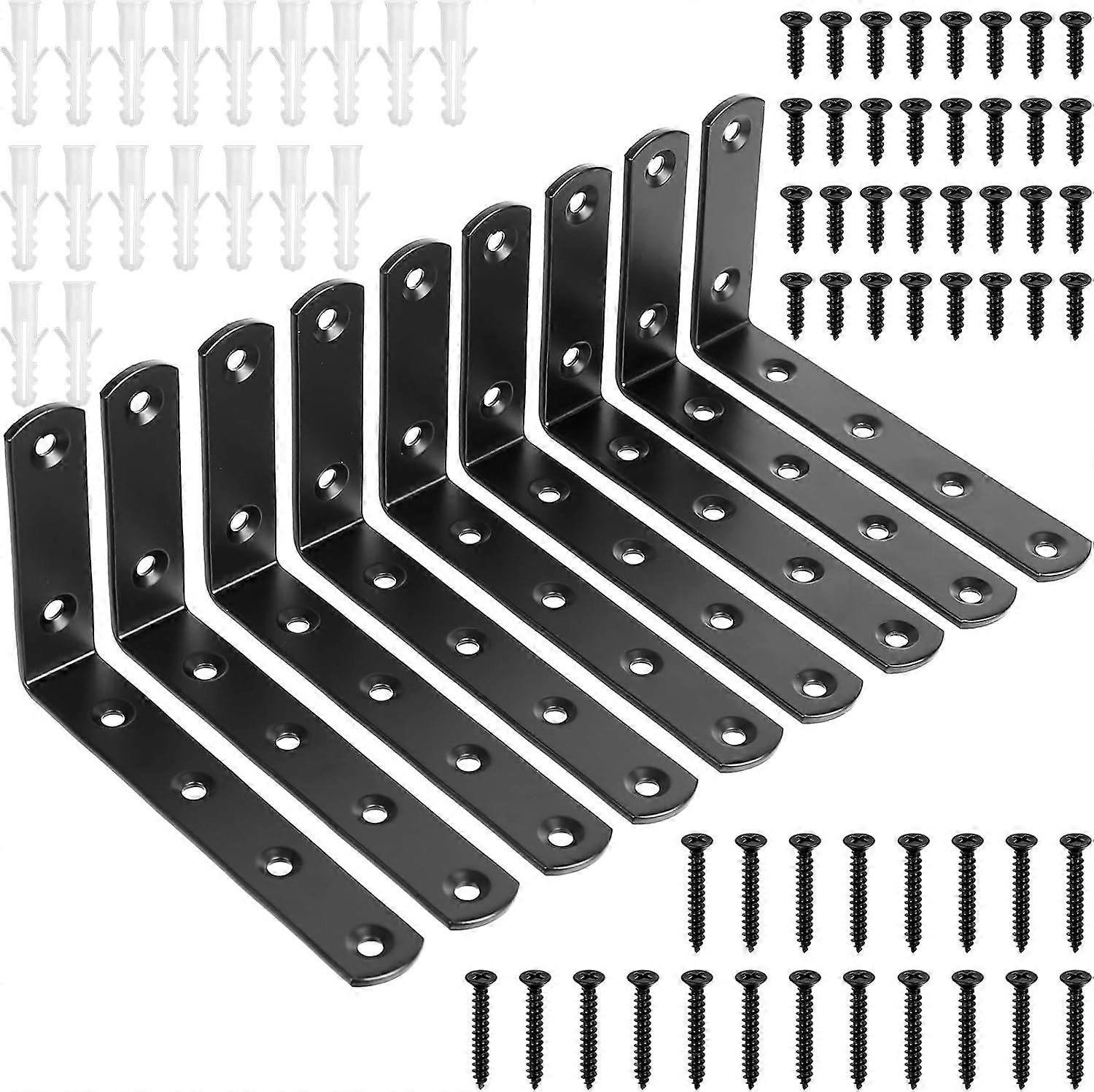 9-piece wall bracket, L-shaped bracket, invisible fixed shelf bracket