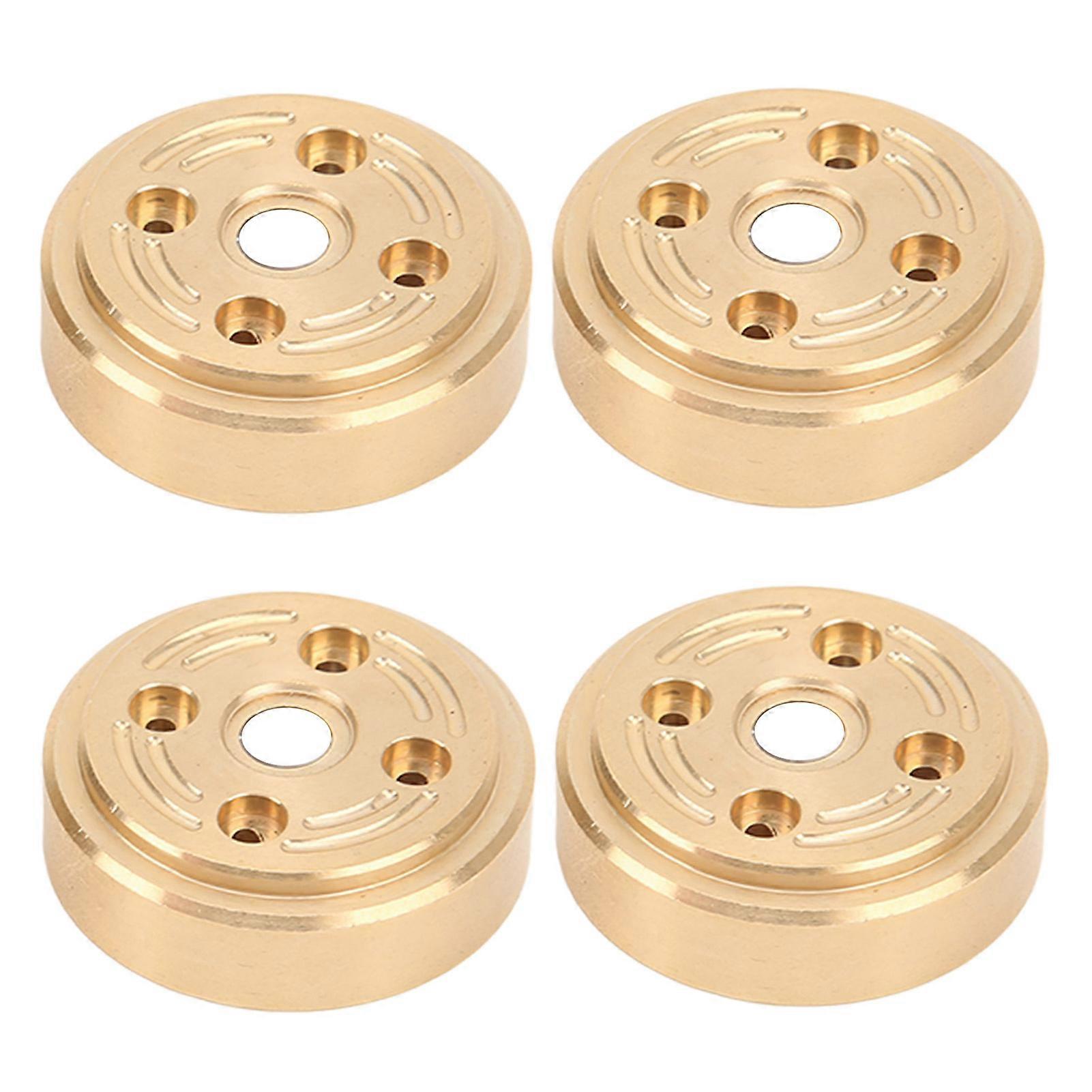 4pcs RC Messing Radgewichte Vorderachse Hinterachse Radnabe Gegengewicht Verbesserte Teile für FMS FCX24 1/24 RC Auto Golden