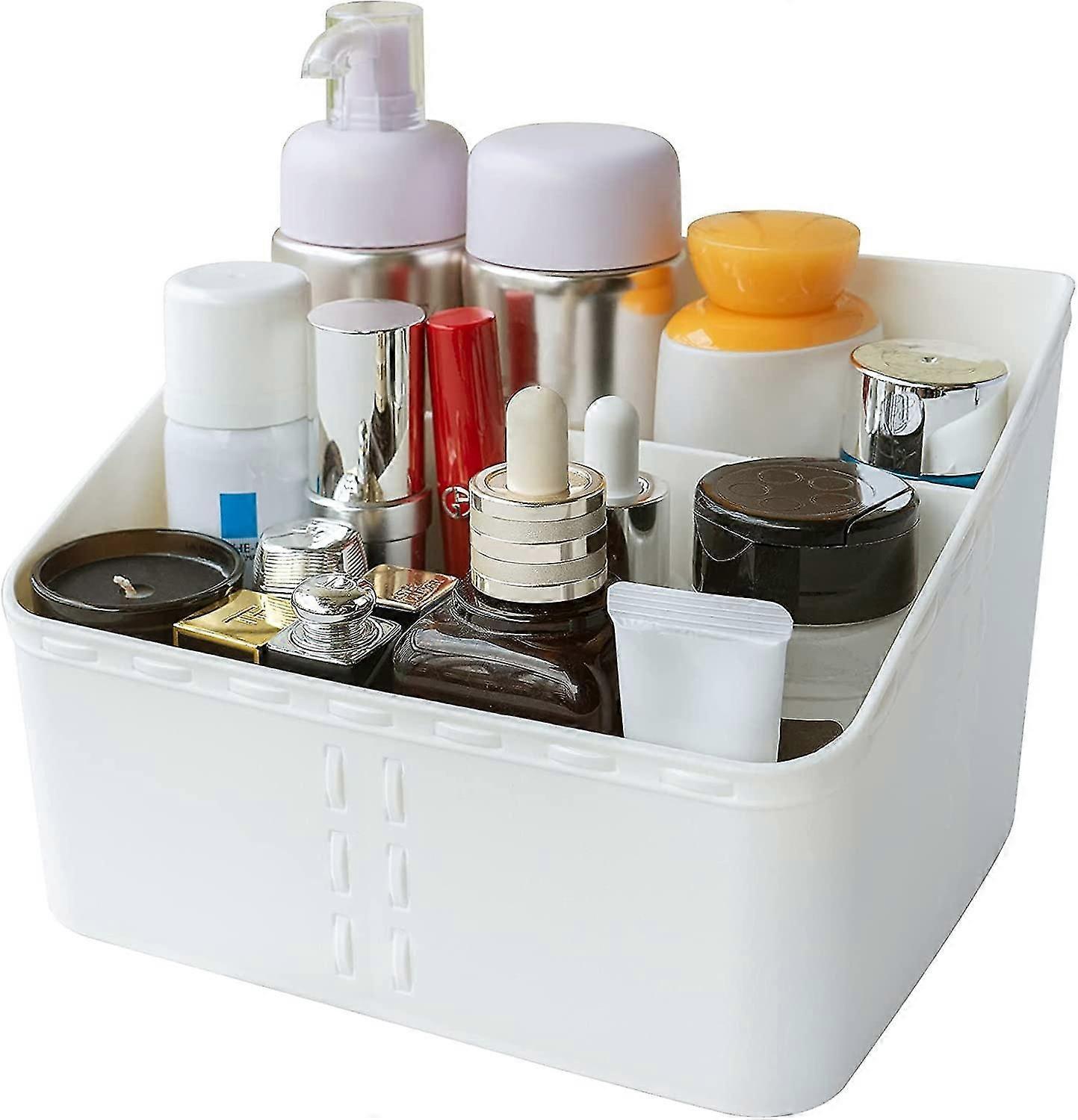 Cosmetic Box Organizer Storage Basket Versatile Sorting Box Makeup Storage With 3 Compartments