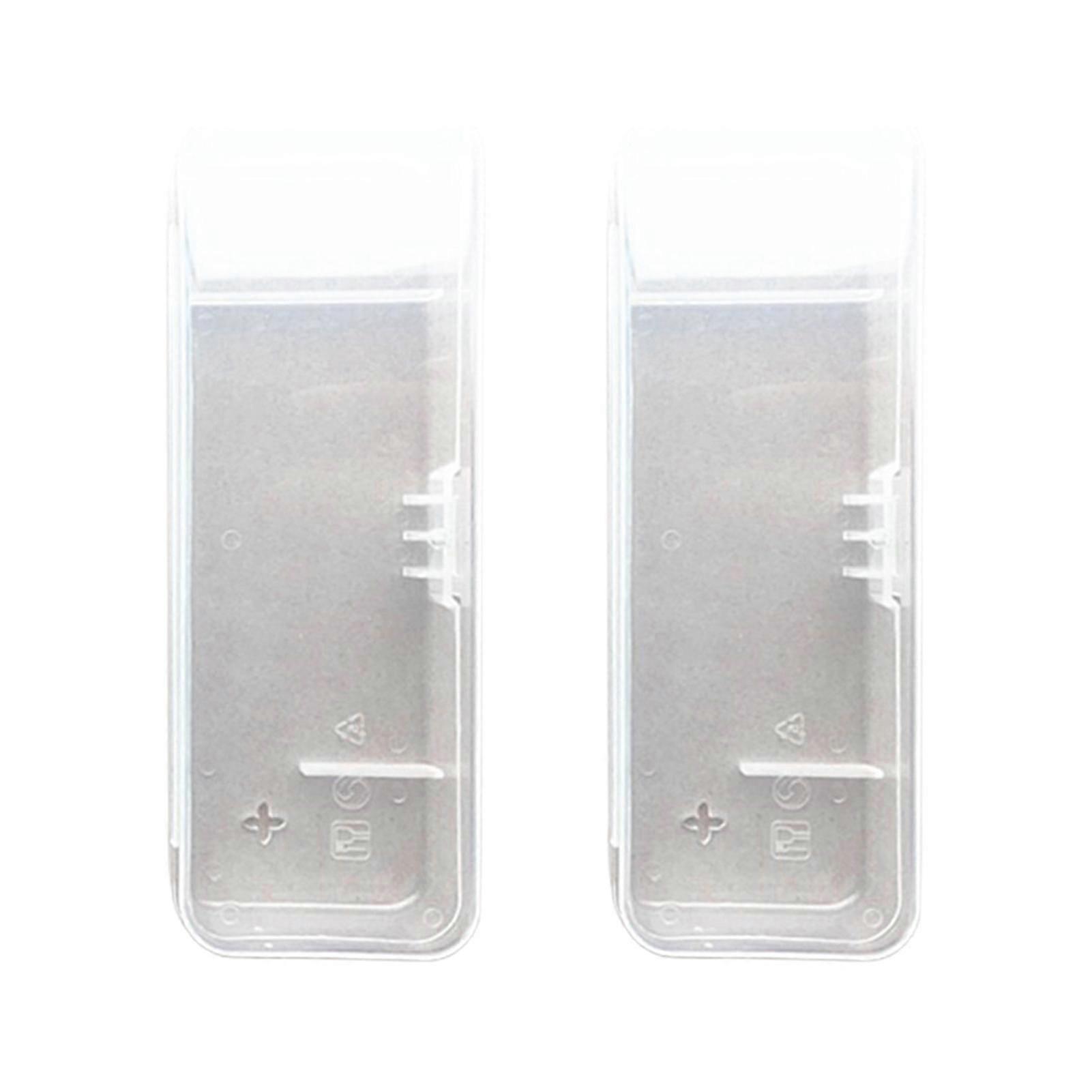 2pcs Razor Holder Dust Proof Waterproof Clear Handy Shaving Box Container For Home