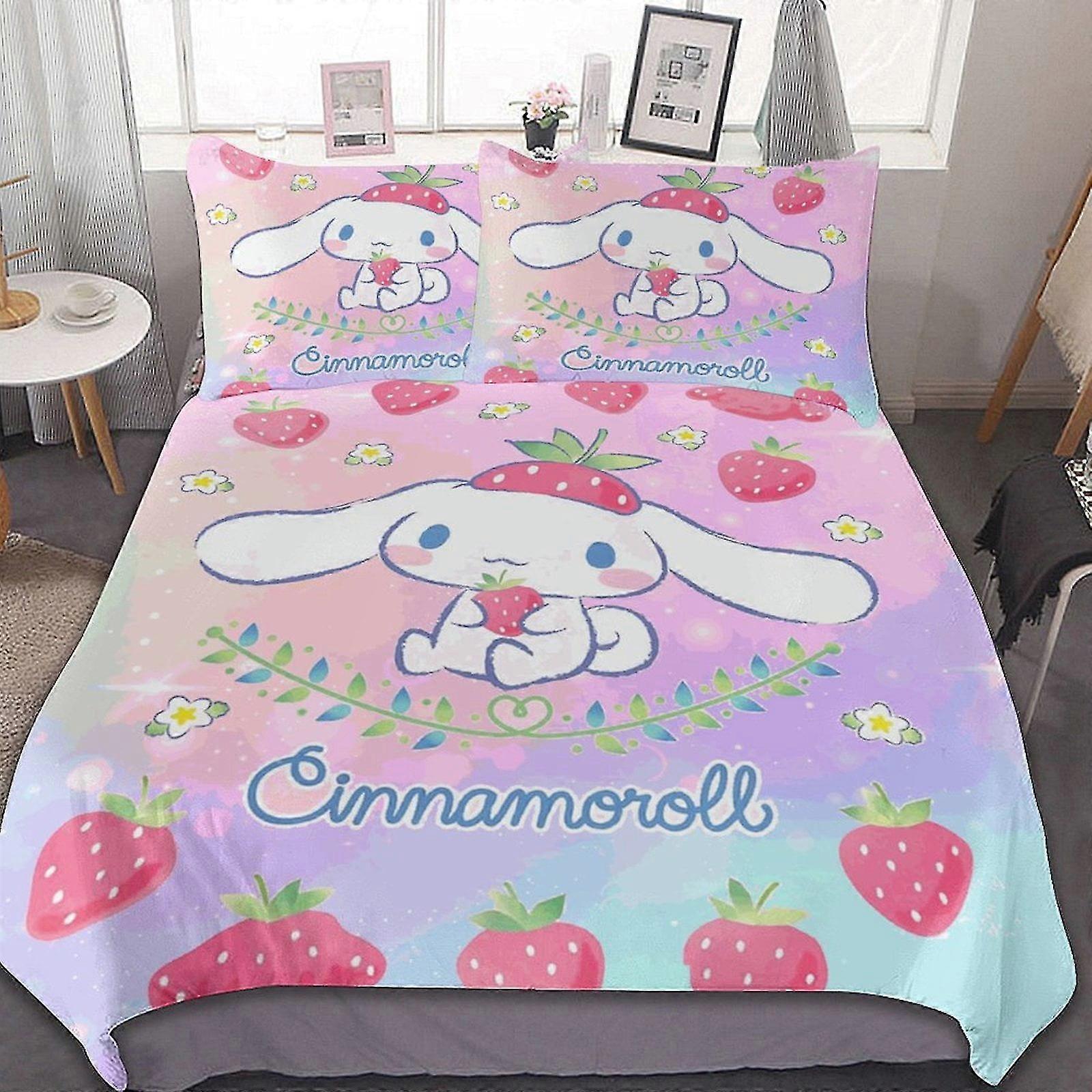 Microfiber Bedding Set with 3D Print, Lightweight 3 Piece Comforter Set, Duvet Cover and 2 Pillow Shams for Kids